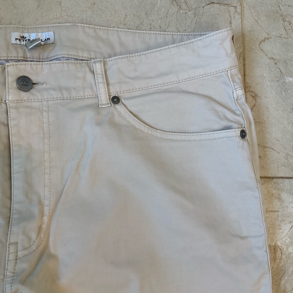 Peter Millar Five-Pocket Pant, Chinos, Cream, Men’s Size 38 x 34 - Picture 4 of 12